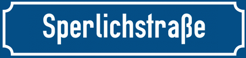 Straßenschild Sperlichstraße