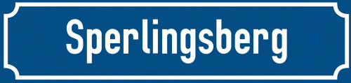 Straßenschild Sperlingsberg