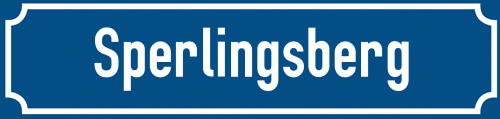 Straßenschild Sperlingsberg zum kostenlosen Download