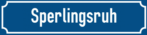 Straßenschild Sperlingsruh zum kostenlosen Download