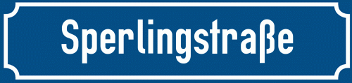 Straßenschild Sperlingstraße zum kostenlosen Download