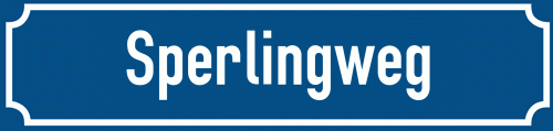 Straßenschild Sperlingweg