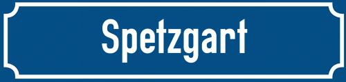 Straßenschild Spetzgart