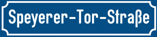 Straßenschild Speyerer-Tor-Straße