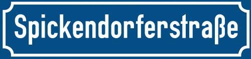 Straßenschild Spickendorferstraße