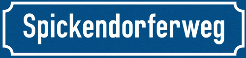 Straßenschild Spickendorferweg