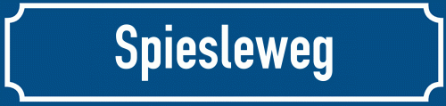 Straßenschild Spiesleweg