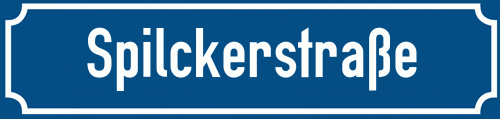 Straßenschild Spilckerstraße