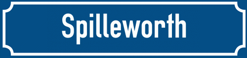 Straßenschild Spilleworth