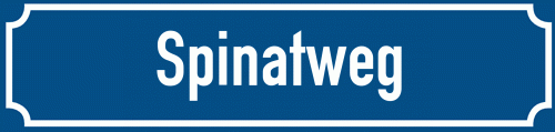 Straßenschild Spinatweg
