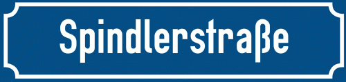 Straßenschild Spindlerstraße