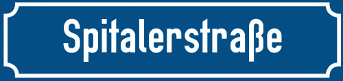 Straßenschild Spitalerstraße