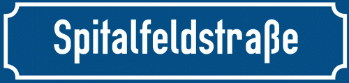 Straßenschild Spitalfeldstraße