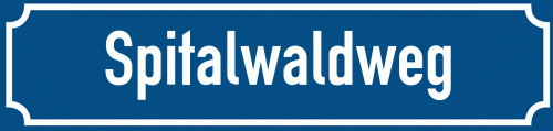Straßenschild Spitalwaldweg