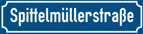 Straßenschild Spittelmüllerstraße