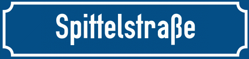 Straßenschild Spittelstraße