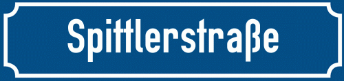 Straßenschild Spittlerstraße