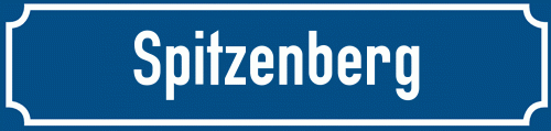 Straßenschild Spitzenberg