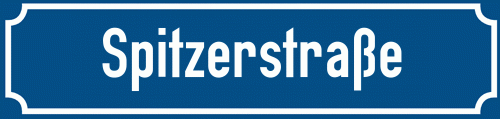 Straßenschild Spitzerstraße