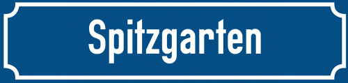 Straßenschild Spitzgarten