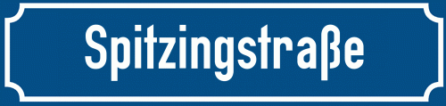 Straßenschild Spitzingstraße