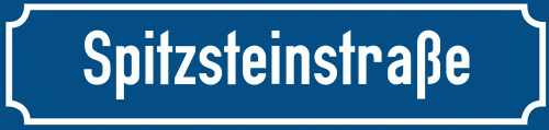 Straßenschild Spitzsteinstraße