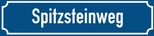 Straßenschild Spitzsteinweg