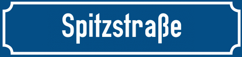 Straßenschild Spitzstraße