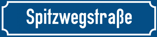 Straßenschild Spitzwegstraße