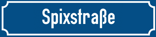 Straßenschild Spixstraße