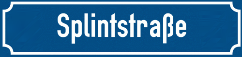 Straßenschild Splintstraße