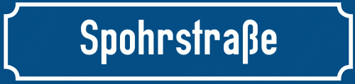 Straßenschild Spohrstraße zum kostenlosen Download