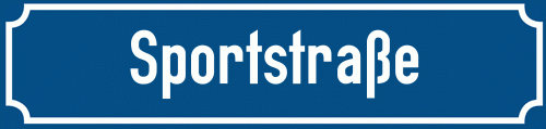 Straßenschild Sportstraße zum kostenlosen Download