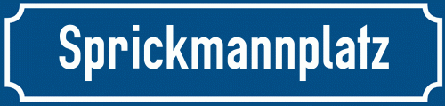 Straßenschild Sprickmannplatz