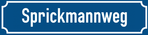 Straßenschild Sprickmannweg