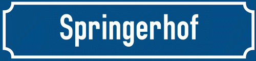 Straßenschild Springerhof