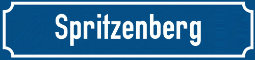 Straßenschild Spritzenberg