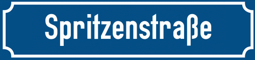 Straßenschild Spritzenstraße