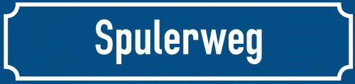 Straßenschild Spulerweg