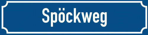 Straßenschild Spöckweg