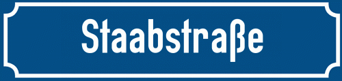 Straßenschild Staabstraße