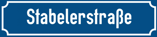 Straßenschild Stabelerstraße