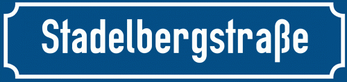 Straßenschild Stadelbergstraße
