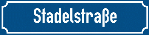 Straßenschild Stadelstraße