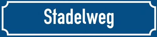 Straßenschild Stadelweg