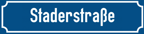 Straßenschild Staderstraße