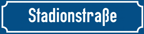 Straßenschild Stadionstraße zum kostenlosen Download