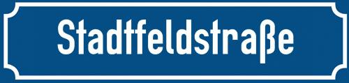 Straßenschild Stadtfeldstraße
