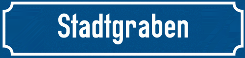 Straßenschild Stadtgraben zum kostenlosen Download