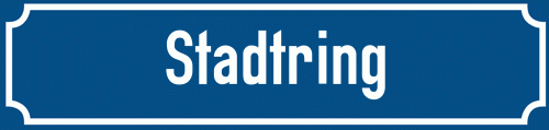 Straßenschild Stadtring